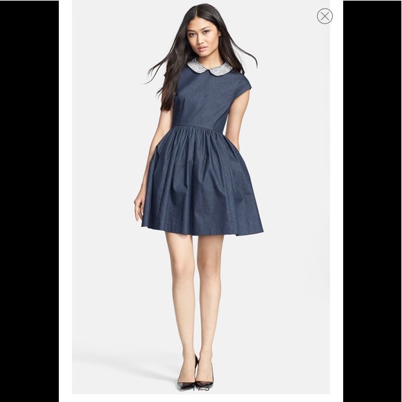 kate spade Dresses & Skirts - Kate Spade Kimberly Embellished Denim Dress - Sz 0